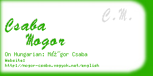 csaba mogor business card