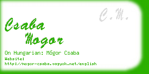 csaba mogor business card